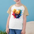 thumbnail image 2 of Feancey T-Shirt Graphique 3D Enfants Garçons Filles Mignon Imprimé Manches Courtes Hauts Doux Décontracté Col Rond Blouse Chandail d'Été T-Shirts Soldes du Jour Beige 13 Ans, 2 of 9