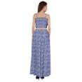 thumbnail image 4 of Bimba 2 Pcs Robe de Plage Aguichant pour Femmes Imprimée Smockée Crop Top & Longue Jupe Ensemble, 4 of 7