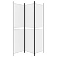 thumbnail image 2 of vidaXL 3-Panel Room Divider White 150x200 cm Fabric, 2 of 5