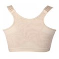 thumbnail image 4 of Women Post-Surgical Sports Support Bra Front Closure with Adjustable Straps Wirefree Padded Workout Bra Tops, 4 of 11