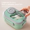 thumbnail image 3 of EGNMCR Kitchen Gadgets, Small Stainless Steel Insulated Lunch Box, Bento Box For School And Work, Outdoor Lunch Camping Portable Lunch Box, Layered, Compartmentalized Lunch Boxes （Brin lunch boxes, 3 of 7
