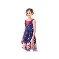 thumbnail image 2 of Robe Fille Bleu Marine Robe Vintage Années 50 Fraise à Pois 8 Ans, 2 of 7