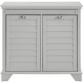 thumbnail image 2 of Crosley Furniture Lydia Engineered Wood Linen Hamper in Gray/Chrome, 2 of 22