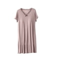 thumbnail image 1 of FAIWAD Robe de Nuit à Manches Courtes pour Femmes, Douce et Rembourrée, Robe de Nuit d'Été Courte, Robe de Pyjama Confortable, Robe T-Shirt, 1 of 5
