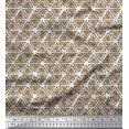 thumbnail image 1 of Soimoi Moss Georgette Fabric Swirl & Triangle Geometric Print Fabric by the Yard 42 Inch Wide, 1 of 1