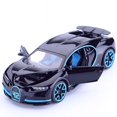 thumbnail image 2 of Modèle de Voiture de Sport en Alliage à Rétrofriction Bugatti Chiron 1/32 Jouet Moulé sous Pression Simulation Son Lumière Super Véhicule de Course Jouets Bleu, 2 of 6