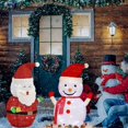 thumbnail image 2 of CUITING Lighted Snowman Outdoor Christmas Decorations Light Up Collapsible Snowman Battery Operated Light-Up Christmas Decorations for Porches Lawns Yards 27 Inch, 2 of 7