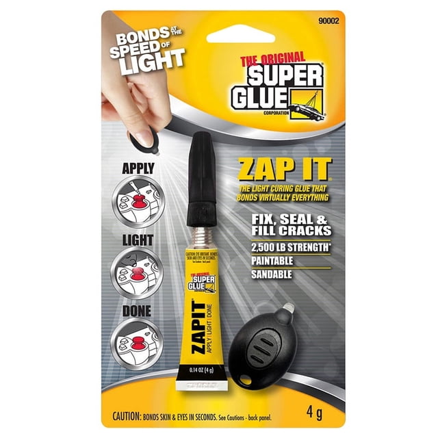 Super Glue - ZAP-IT - Light Curing Glue - 4g Tube