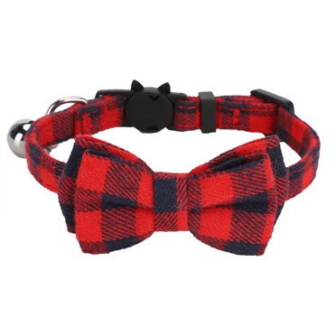 Spptty Colliers Nœud Papillon Mignons pour Chats, Cravate à Carreaux, Nœud Papillon en Tissu Doux avec Clochette, Fournitures de Décoration pour Animaux, Collier pour Chat, Colliers pour Animaux