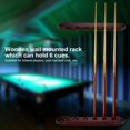 thumbnail image 3 of VGEBY Pool Cue Wall Rack， Wooden Pool Cue Rack, For Clubs For Pool Bars, 3 of 8