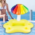 thumbnail image 4 of Yhmxh Inflatable Floating Mushrooms Beverage Cooler Drink Holder Ice Serving Bar Pool Party Buffet Drink Cooler Floating Ice Tray Food Drink Containers for Summer Parties (Yellow), 4 of 7
