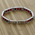 thumbnail image 4 of Bracelet à Maillons en Acier Inoxydable Protection Oeil Porte-Bonheur Perlé Elegua 8 Pouces, 4 of 4