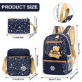 thumbnail image 2 of 4Pcs School Backpack Set Backpack Set with School Bag Crossbody Bag Storage Bag and Bear Pendant Canvas Backpack Set Teen Backpack Set for School Kid Travel, 2 of 7