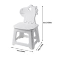 thumbnail image 3 of TIELUTT Kids Folding Foldable Step with Rabbit Ear Back Support Heavy Duty Swings for Adults Indoor Wooden Chairs for Desk Small Foldable Stool Two Step Folding Stool with Seat Kids Camping Chairs fo, 3 of 7