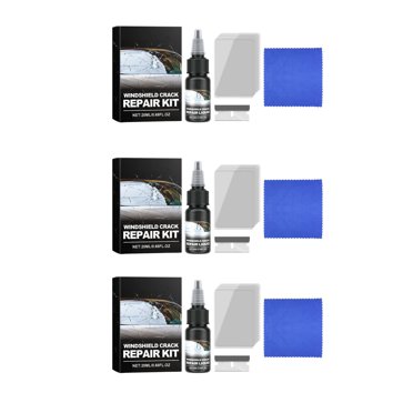 Chmadoxn Liquide de Réparation de Fissures de Pare-Brise Kit de Réparation de Fissures de Pare-Brise Kit de Réparation de Verre Kit de Réparation de Pare-Brise 20 ml Fluide de Réparation de Fissures