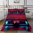 thumbnail image 1 of Go Kart Quilt Set Karting Bedspread Set Twin,Race Cars Coverlet Set Racing Extreme Sport Quilted,Neon Lights Room Decor, 1 of 3