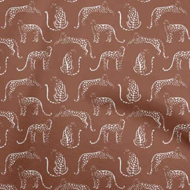 oneOone Rayon Brown Fabric Animal Dress Material Fabric Print Fabric by The Yard 56 Inch Wide