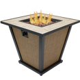 thumbnail image 1 of Sunnydaze Reykir Outdoor Fire Pit with Tile Tabletop and Rafa Fabric Sides - Modern Smokeless Square Outdoor Fire Pit Table - Ideal for The Patio, Deck or Backyard - 24 Inches Tall, 1 of 5