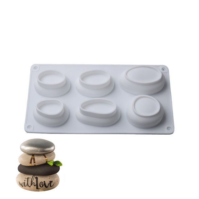 Gâteau en Forme de Galets en Forme de Galets 3D Pâtisserie Cuisson au Silicone