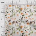 thumbnail image 2 of oneOone Rayon Orange Fabric Florals Sewing Material Print Fabric By The Yard 56 Inch Wide, 2 of 4