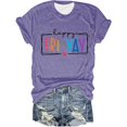 thumbnail image 2 of T-shirts pour Femmes « Happy Friday Teacher » 2026, Mode d'Été, Manches Courtes, Col Ras du Cou, T-Shirts Graphiques Amusants « Friday Weekend », 2 of 3