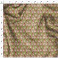 thumbnail image 4 of Soimoi Green Modal Satin Fabric Envelope,Star & Heart Print Fabric by the Yard 42 Inch Wide, 4 of 5