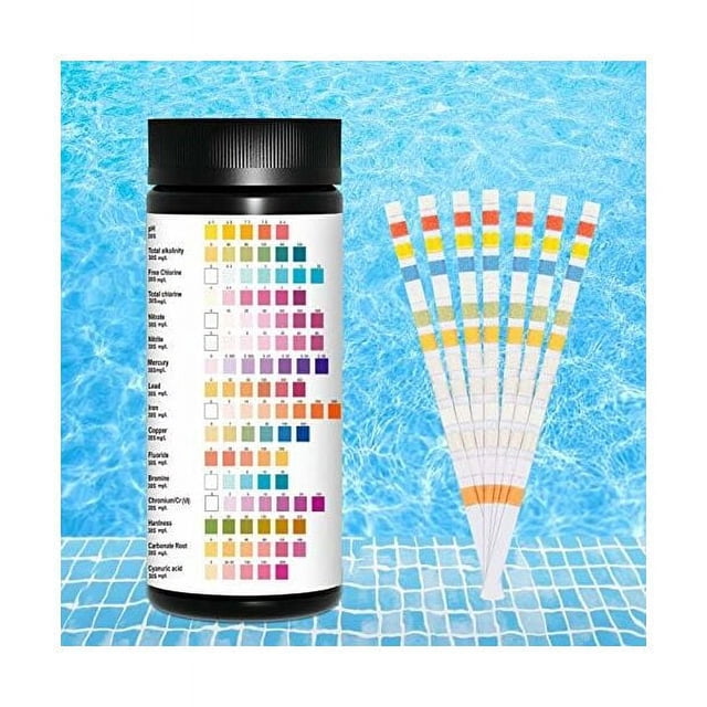 100-Pack Water Testing Strips, 16 Parameters, Pool & Home Water Quality Checker, Safe Drinking Water Test Kit