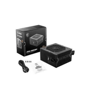 MSI MAG A650BN , Alimentation Compacte Non Modulaire 650 W, Bronze 80+, Ventilateur à Faible Bruit, Conception PFC Active, Garantie de 5 Ans