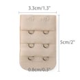 thumbnail image 3 of INSPIRE CHIC Femmes 3 Pcs 3 Rangées 2 Crochets Bretelles de Soutien-Gorge Réglables Extension Boucle Crochets Beige Confortable, 3 of 5