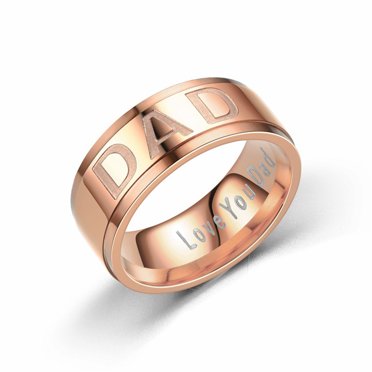 TIMIFIS Bagues pour Hommes Mode Lettre Bijou en Acier Titane pour Homme 1 Pce Cadeau de la Saint-Valentin
