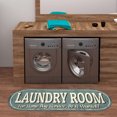 thumbnail image 3 of YAOMOBB Low Profile Laundry Mat Water Absorbent Floor Mat Laundry Room Letter Printed Non Slip Stain Resistant Bathroom Carpet, 3 of 6