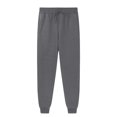 thumbnail image 3 of RXIRUCGD Men's Solid Color Pocket Drawstring Casual Youth Versatile Sports Oversized Pants, Dark Gray, Size: L, 3 of 6