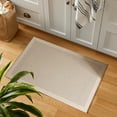 thumbnail image 4 of Beige Striped Polyester Carpet Rug 60X40Cm | Soft Comfortable Living Room Rug | Cozy Bedroom Floor Mat | Durable Balcony Door Mat | Non-Slip Decorative Area Rug, 4 of 6