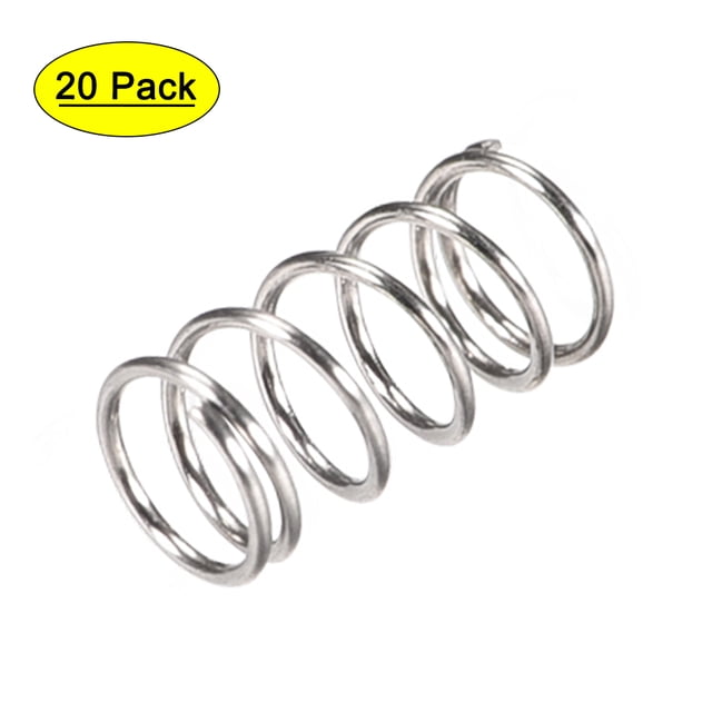 Unique Bargains 5mm x 0.5mm x 10mm 304 Stainless Steel Compression Spring 7.8N Load Capacity 20Pcs