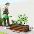 thumbnail image 3 of Outsunny Galvanized Raised Garden Beds Set of 2, Brown Wood Effect, 3 of 10
