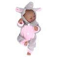 thumbnail image 4 of Poupée Bébé, Cadeau d'Anniversaire Poupée Bébé Jouet de Jeu de Rôle Délicat pour Fête des Fêtes Yeux Fermés, 4 of 8