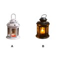 thumbnail image 1 of Maoww Candle Box Star Pattern European Candlestick with Handle Castle-Shaped Retro Hanging Lantern Living-Room Tabletop Ornament White, 1 of 7