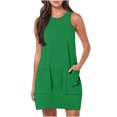 thumbnail image 1 of FAIWAD Robes d'Été pour Femmes 2024 Décontractées Sans Manches Robe Débardeur d'Été avec Poches Robe Mini Bohème de Plage, 1 of 7