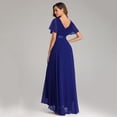 thumbnail image 3 of Evening Dresses Elegant V-Neck Ruffles Chiffon Formal Evening Gown Robe Vestidos De Fiesta Dress for Wedding Party, 3 of 7