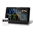 thumbnail image 1 of Geevon Weather Station Indoor Outdoor Thermometer, Digital Display Thermometer Hygrometer with 3 Sensors, AC Adaptor and Adjustable Backlight, Temperature Humidity Monitor for Home Office Bedroom, 1 of 8