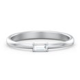 thumbnail image 1 of East-West Stackable Baguette Ring in 10K White Gold, 1 of 3