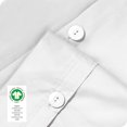 thumbnail image 4 of Bare Home Organic Cotton Duvet Cover Set, 300 Thread Count, Percale Weave, King/Cal King, White, 4 of 5