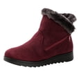thumbnail image 1 of Kyusrd Bottes d'Hiver pour Femmes Bottines Femmes Mode Chaussures d'Hiver Chaudes Bout Rond Talon Moyen Bottes à Tige Moyenne, 1 of 6