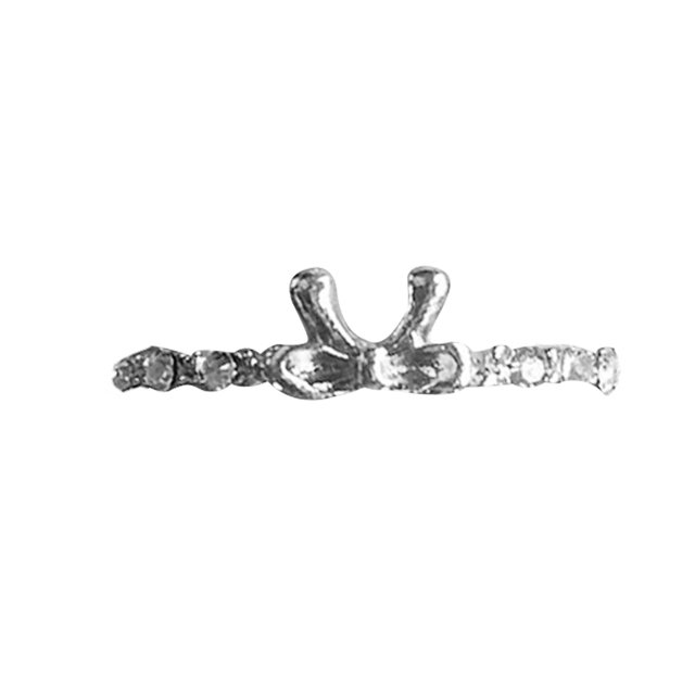 Bowknot Conception Femmes Strass Bague Anneau Bowknot Conception avec Micro Noeud Papillon Pavé pour la Datation Parti