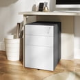 thumbnail image 2 of Vinsetto 3 Drawer File Cabinet Steel Lockable Filing Cabinet with Wheels, 2 of 9