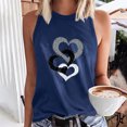 thumbnail image 2 of Timegard Camisoles pour Femmes Col Rond Imprimé Cœur Sans Manches Confortables Décontractées Amples Chemises Hauts Blouse, 2 of 5