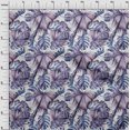 thumbnail image 4 of oneOone Velvet Medium Blue Fabric Leaves Craft Projects Decor Fabric Printed By The Yard 58 Inch Wide, 4 of 5