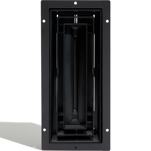 Fittes Flush Floor Vent [Lite+], ABS Plastic HVAC Air Return Register Cover, Customizable Adjustable Improved Airflow Solution for Home Floor, Damper Included – 4"x12" – Matte Black – 1 Pack