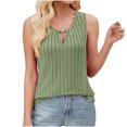 thumbnail image 1 of Timegard Tank Top for Women Keyhole Neck Ribbed Sleeveless Comfy Solid Color Casual Tee Shirts, 1 of 8