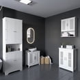 thumbnail image 4 of HOMCOM Armoire de Salle de Bain Armoire de Rangement Armoire de Toilette à Double Porte, 4 of 10